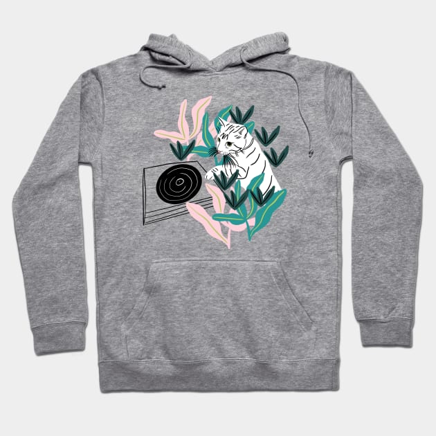 Cat DJ Hoodie by Taranormal